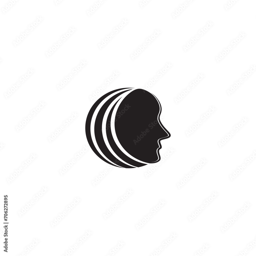 Face icon logo vector Face icon logo vector