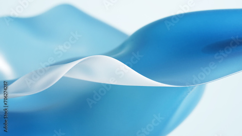 3Dの抽象的な青の波。先進的なテクノロジーの背景。