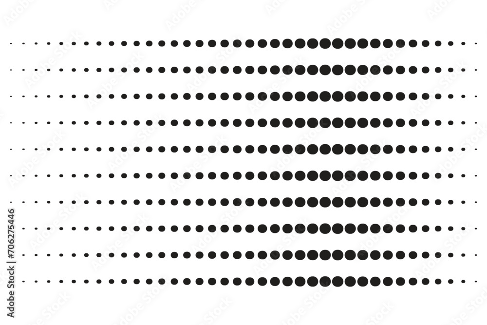 Halftone dots. Halftone effect. Halftone pattern. Vector halftone dots. Dots on the white background