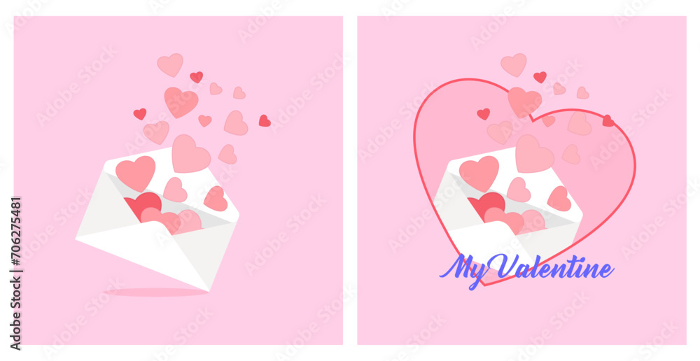 Happy Valentines Day typography poster or banner. Happy Valentine Day. Simple vector cover for social network Happy Valentines Day typography poster or banner. Happy Valentine Day. Simple vector cover for social network