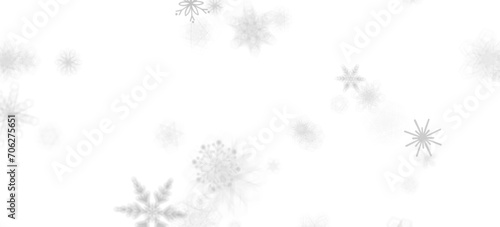 Snowflake Cascade: Mesmerizing 3D Illustration Depicting Descending Christmas Snowflakes