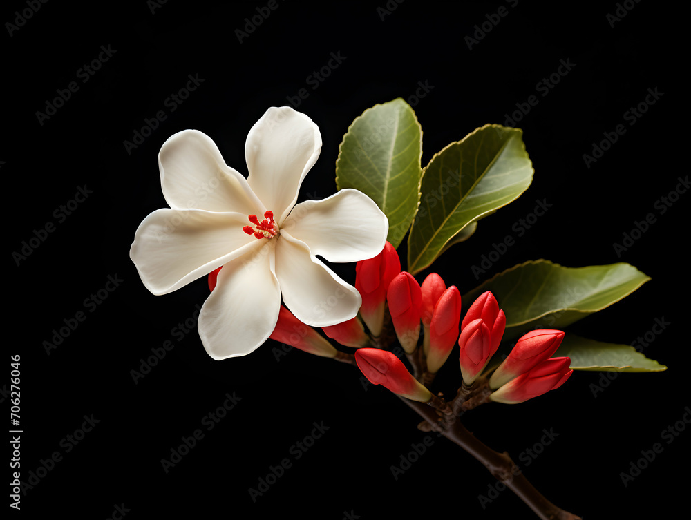 Murraya flower in studio background, single Murraya flower, Beautiful flower images Murraya flower in studio background, single Murraya flower, Beautiful flower images