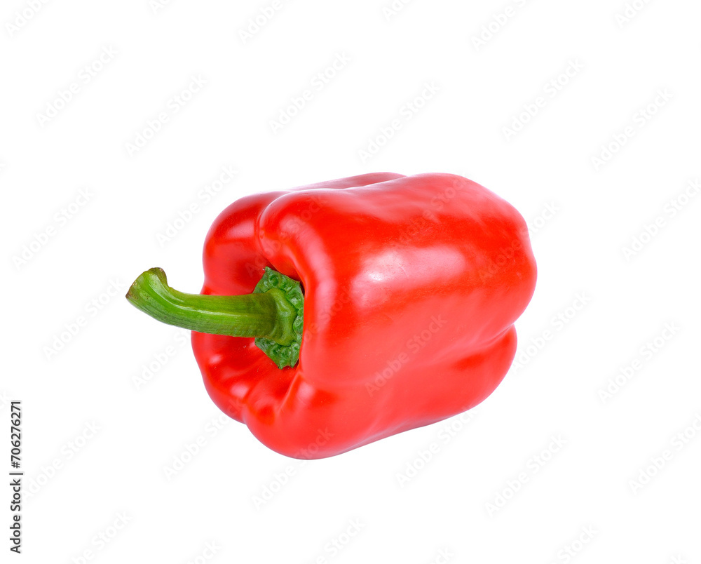 Red bell pepper  on  transparent png