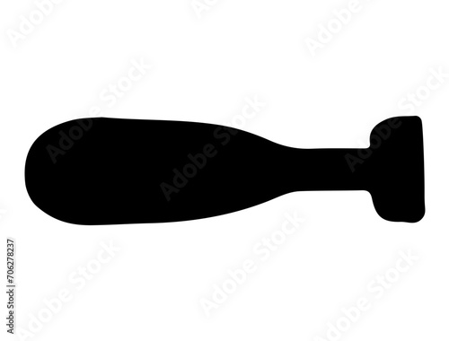 Big Bomb silhouette vector art white background