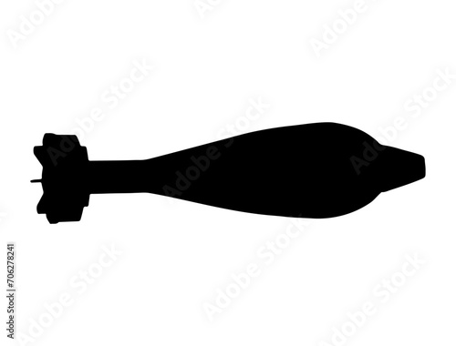 Big Bomb silhouette vector art white background