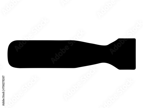Big Bomb silhouette vector art white background