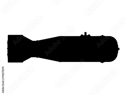 Big Bomb silhouette vector art white background