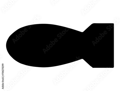 Big Bomb silhouette vector art white background