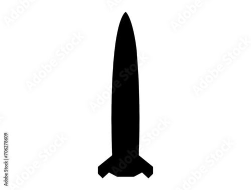 Big Bomb silhouette vector art white background