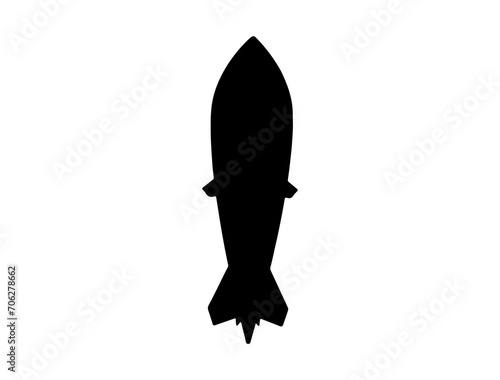 Big Bomb silhouette vector art white background