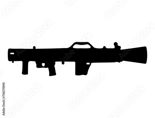 Rocket Launcher silhouette vector art white background