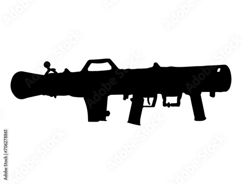 Rocket Launcher silhouette vector art white background