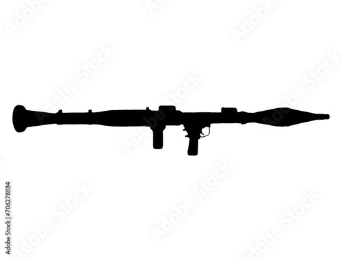 Rocket Launcher silhouette vector art white background