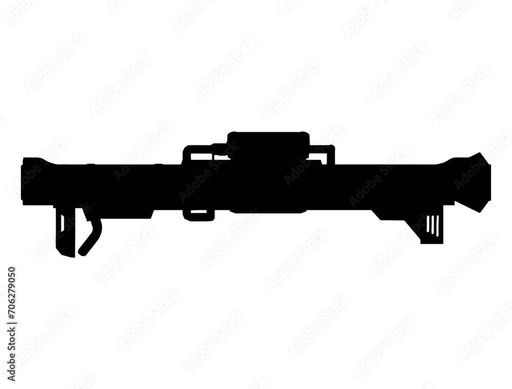 Rocket Launcher silhouette vector art white background