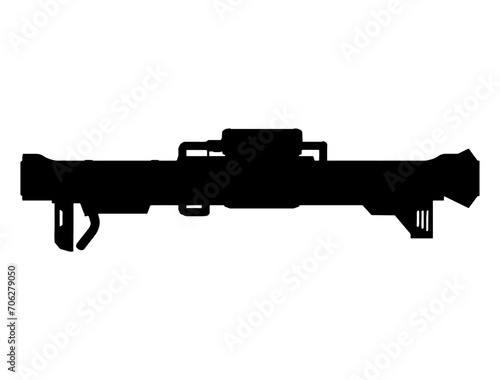Rocket Launcher silhouette vector art white background