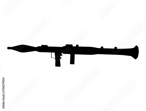 Rocket Launcher silhouette vector art white background