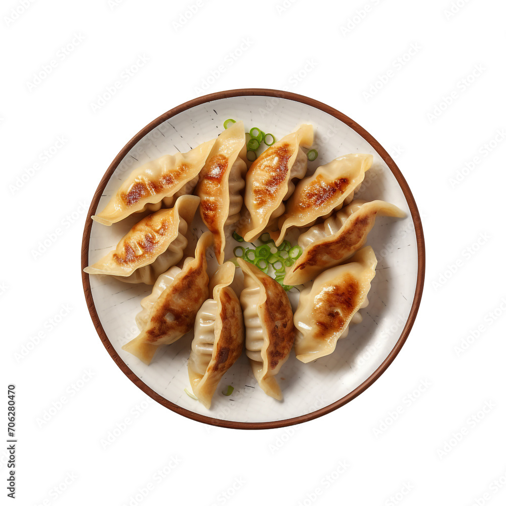 Gyoza isolated on transparent background Gyoza isolated on transparent background