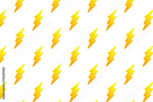 lightning flash thunder abstract geometric style seamless pattern template yellow background wallpaper design