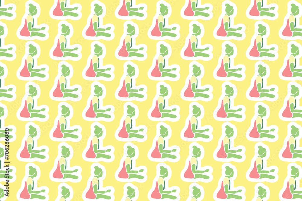 Vector Spring Seamless Pattern Background