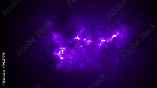 Abstract purple particle on dark background
