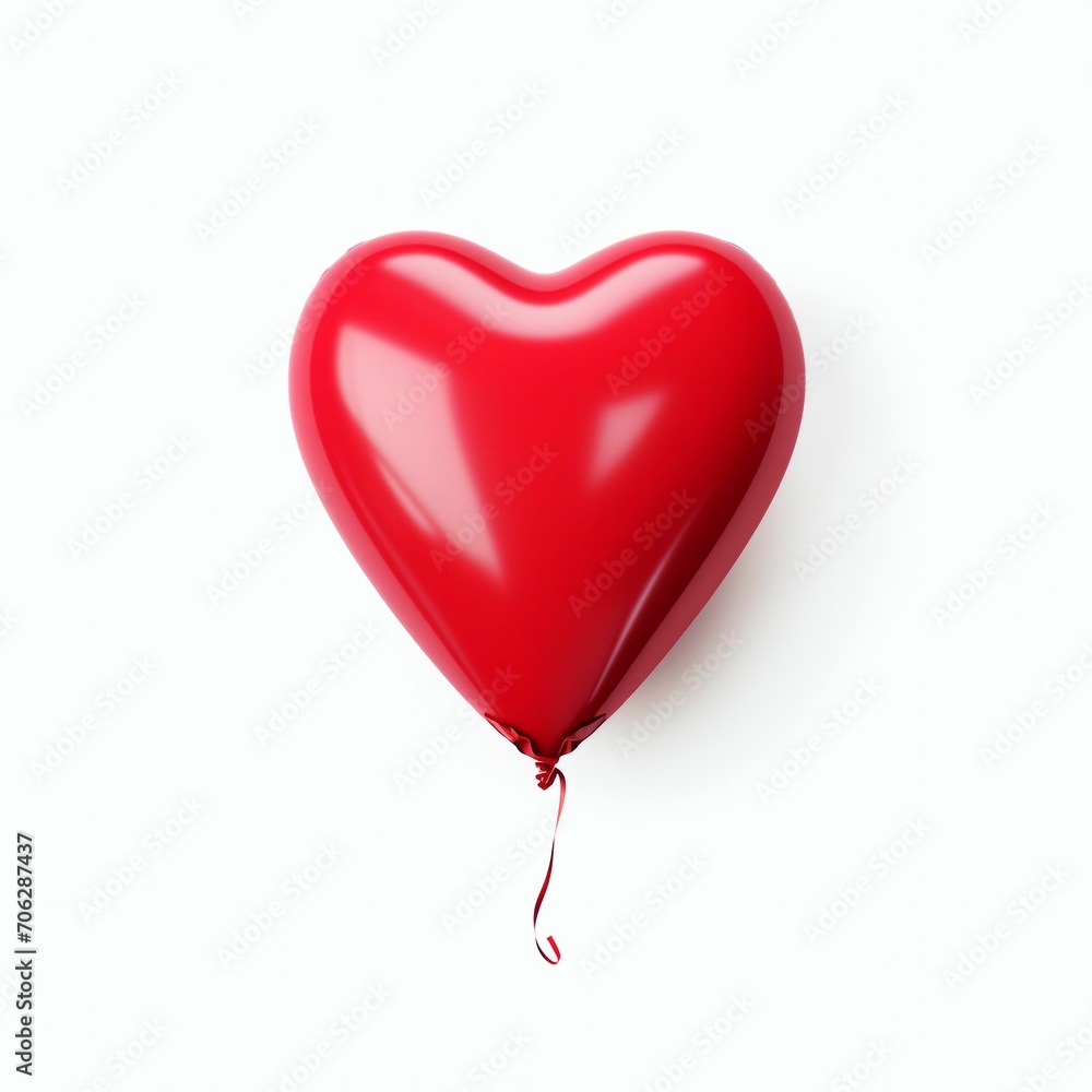 Heart balloons for Valentine's day and celebration isolated on white background.