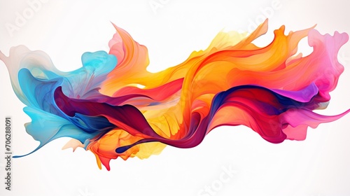 isolated digital brushstrokes in varying shades on a white background, capturing the fluid and expressive nature of this modern and vibrant artwork.