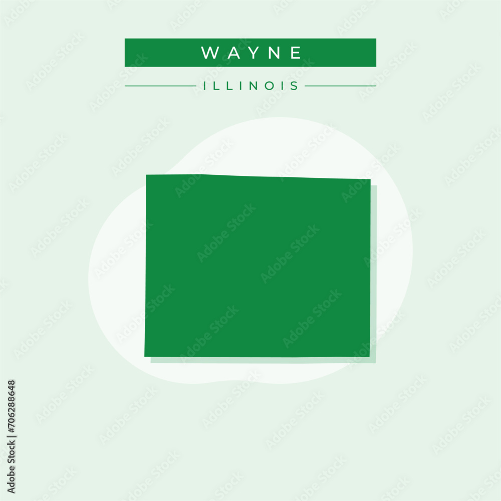 Vector illustration vector of Wayne map Illinois Vector illustration vector of Wayne map Illinois