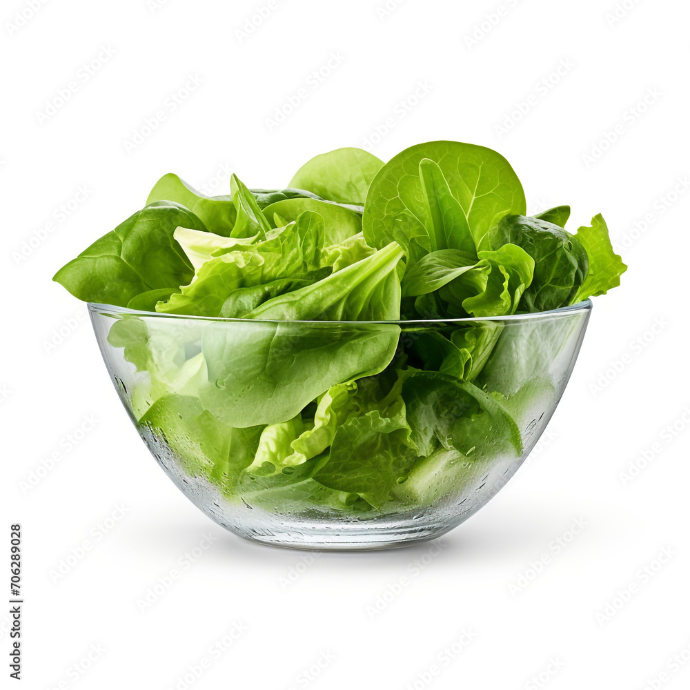 bowl of salad with a green leafy vegetable on transparent background created with Generative Ai bowl of salad with a green leafy vegetable on transparent background created with Generative Ai