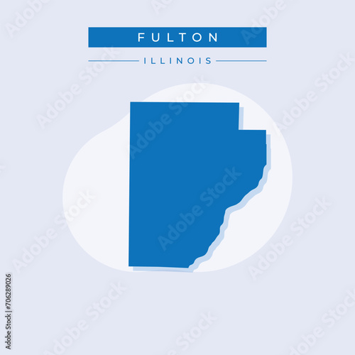 Vector illustration vector of Fulton map Illinois photo