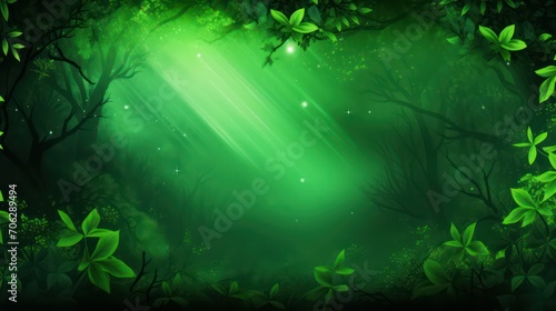 green forest in the sunlight