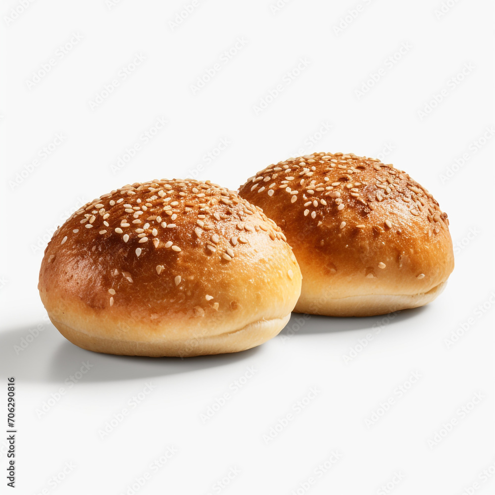 resh backed centre filled buns on transparent background created with Generative Ai