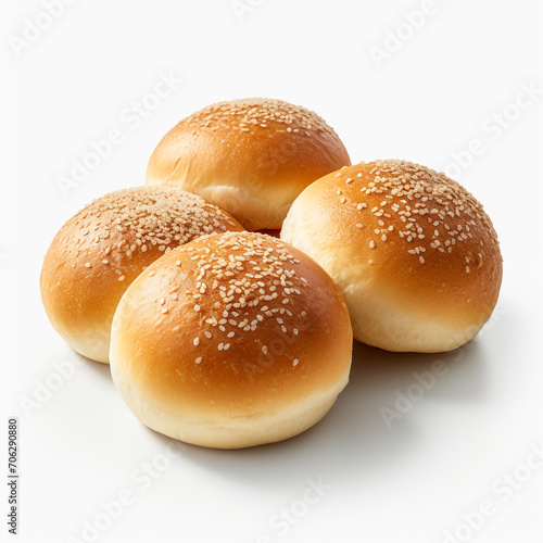 resh backed centre filled buns on transparent background created with Generative Ai