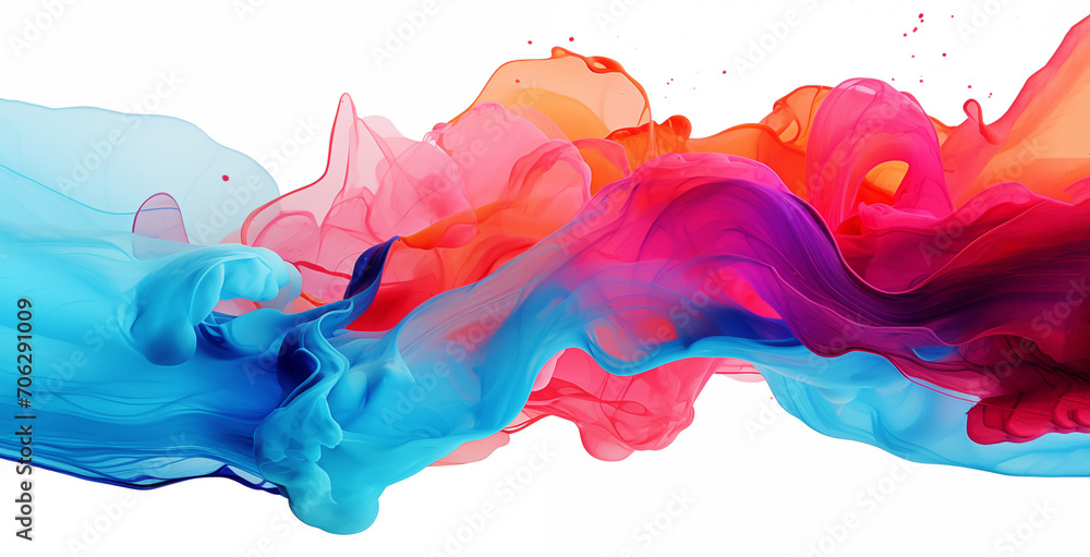 banner abstract background multicolored splash paint smoke