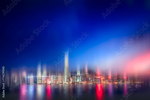 Abstract motion speed effect city background