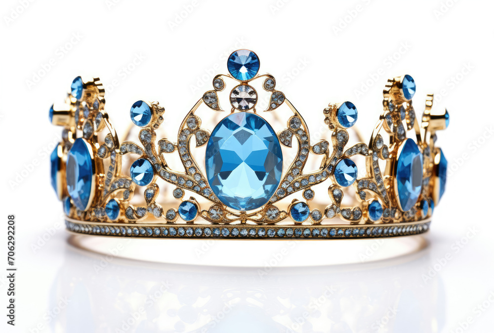 Sparkling Blue Stone Tiara for Elegant Occasions Sparkling Blue Stone Tiara for Elegant Occasions