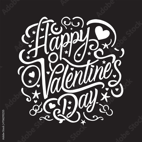 Happy Valentines Day graffiti typography art illustration