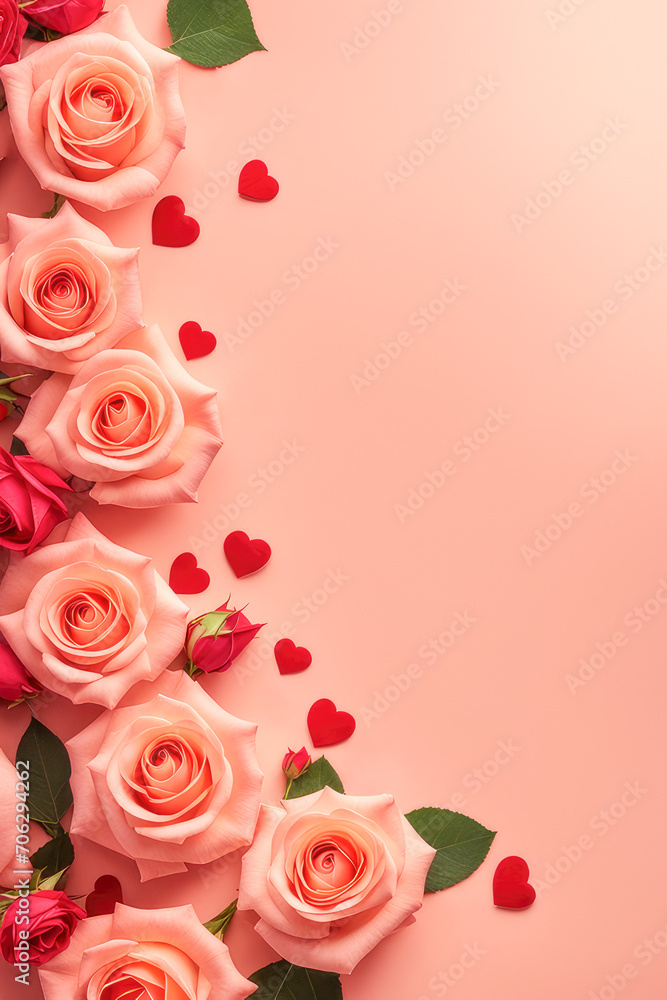 Rose flowers in color of the year 2024 peach fuzz. Mother's day, Valentines Day, Birthday,Wedding celebration concept. Greeting card. Copy space Rose flowers in color of the year 2024 peach fuzz. Mother's day, Valentines Day, Birthday,Wedding celebration concept. Greeting card. Copy space
