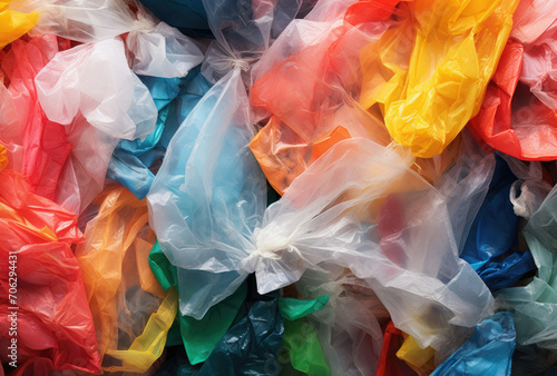 Stack of Colorful Plastic Bags