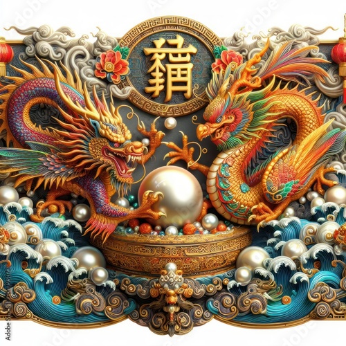 Chinese dragon statue