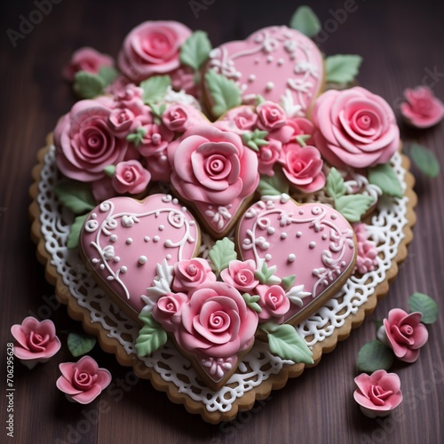 heart shaped cookies valentine