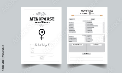 Menopause Journal Planner. Daily Gratitude Monthly & Yearly Undated Planner. Journal. Printable Gratitude Journal. Planner Bundle Design. Printable Planner Set with cover page layout template