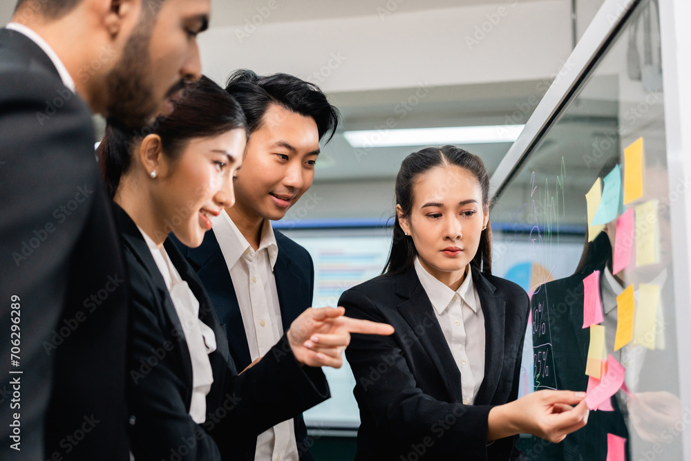 Asian business people team analyzing statistics financial. Team of businesspeople Meeting Conference Discussion Corporate Concept in office. Asian business people team analyzing statistics financial. Team of businesspeople Meeting Conference Discussion Corporate Concept in office.