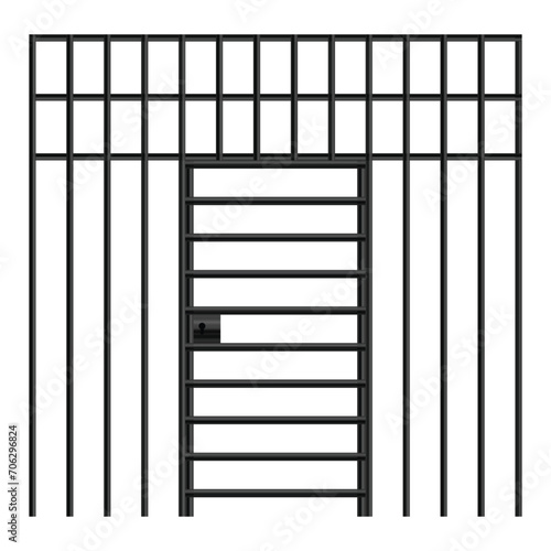 metal prison bars with jail door. © SAADI ALA