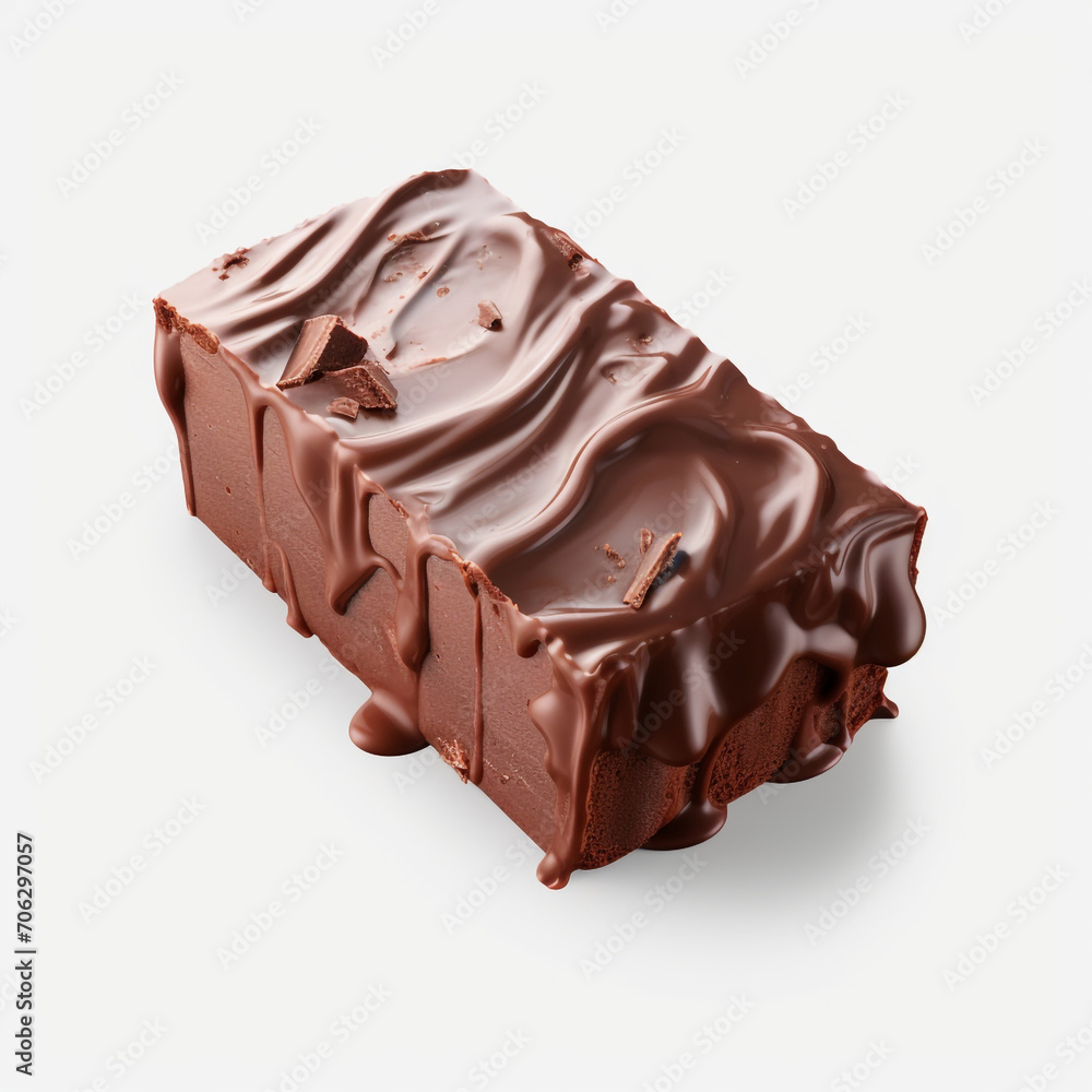 chocolate ice cream bar with chocolate frosting on transparent background created with Generative Ai chocolate ice cream bar with chocolate frosting on transparent background created with Generative Ai