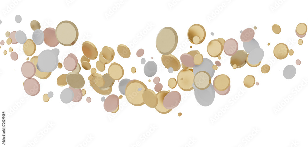 gold Bliss: Exquisite 3D Illustration of Blissful gold Confetti gold Bliss: Exquisite 3D Illustration of Blissful gold Confetti