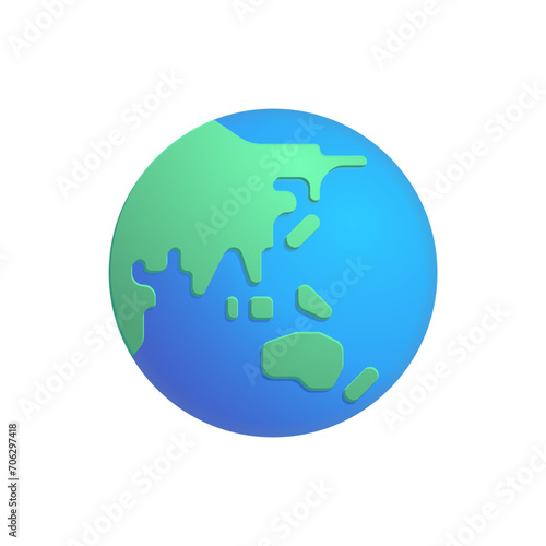 Earth Globe Asia-Australia