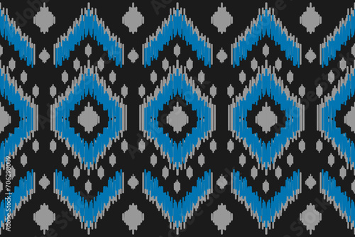 Abstract ethnic pattern art. Ikat seamless pattern traditional. American, Mexican style. Design for background, wallpaper, vector illustration, fabric, clothing, carpet, textile, batik, embroidery.