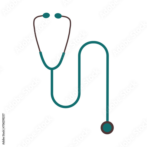 ikon stetoskop terisolasi ilustrasi vektor pada latar belakang transparan putih