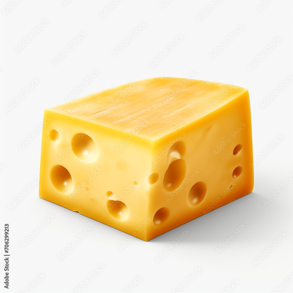 piece of cheese with a square shape on transparent background piece of cheese with a square shape on transparent background
