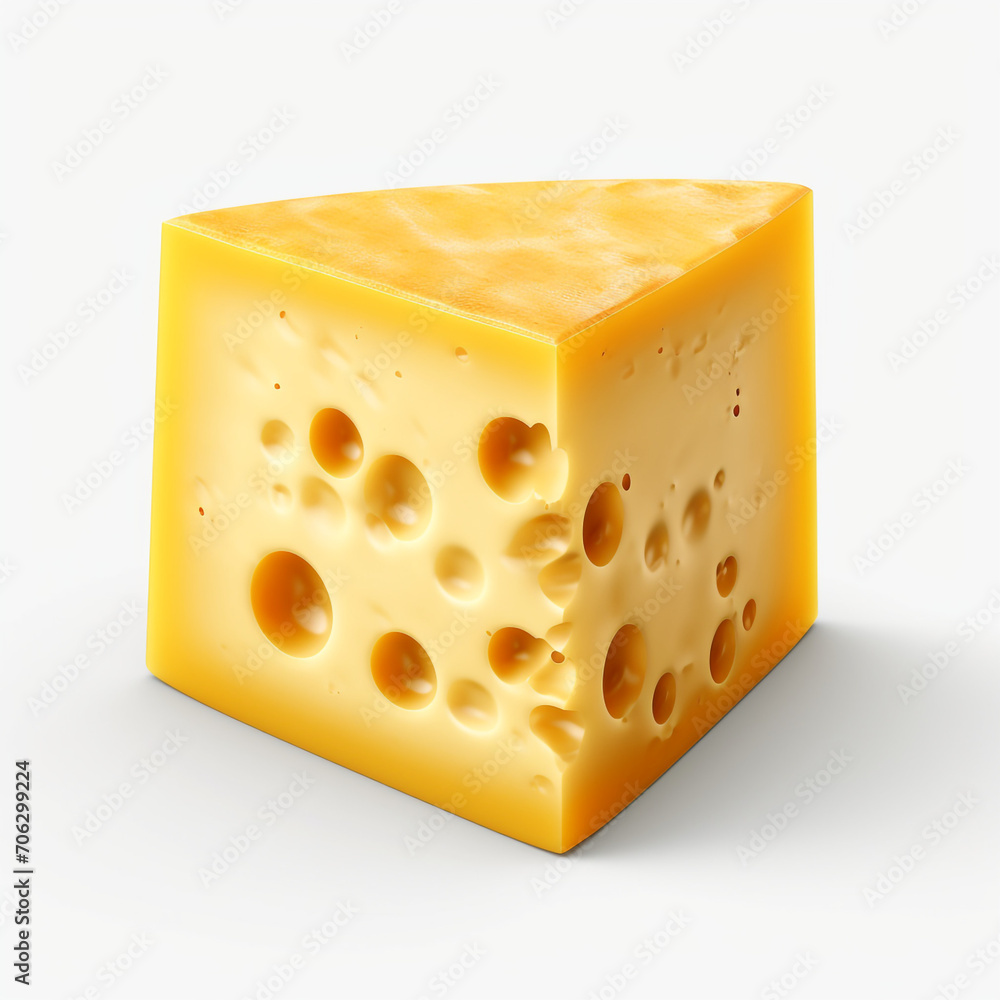 piece of cheese with a square shape on transparent background piece of cheese with a square shape on transparent background